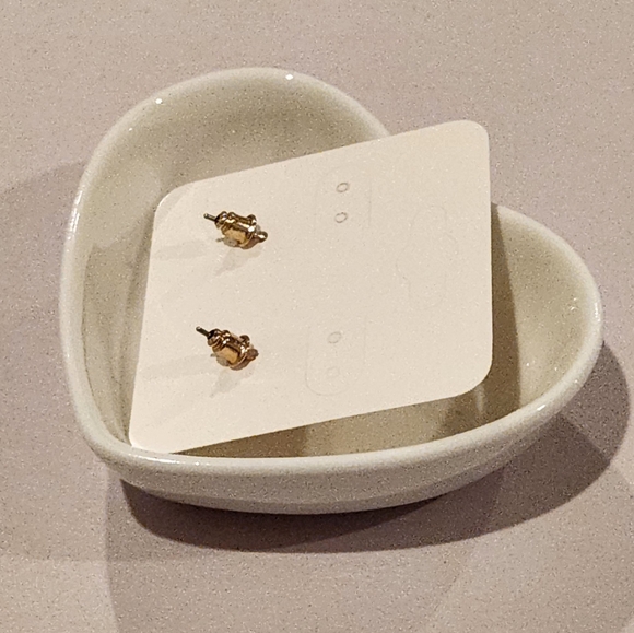 Gold-Tone Ribbed Huggie Hoop Earrings - Picture 7 of 7